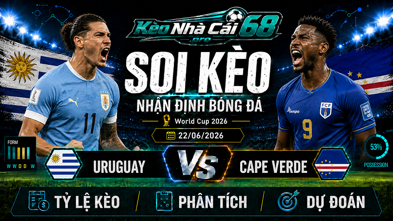 Đội hình dự kiến trước trận Uruguay vs Cape Verde Đội hình dự kiến trước trận Uruguay vs Cape Verde